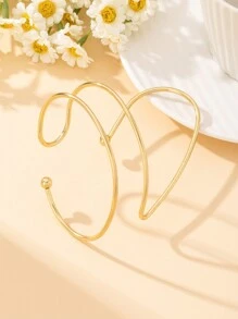 1pc Minimalist Exaggerated Geometric Bangle For Women - Yellow Gold - View 4