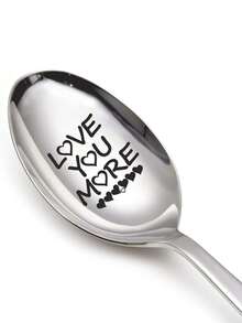 1pc Spoon Gift Lettering Halloween Gift For Friends Funny Spoon Coffee Spoon Ice Cream Spoon Tableware. - Multicolor - View 7