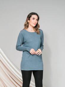 WOMEN'S BLOUSE KNITTING LA MODA WINTER - Xám - Xem 4