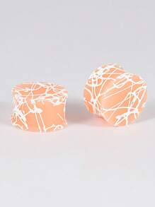 PAIR Silicone Ear Gauge Flexible Soft Double Flared Saddle Ear Plugs Cool Lines Ear Stretchers Tunnels Expanders Body Jewelry - As Shown - View 32