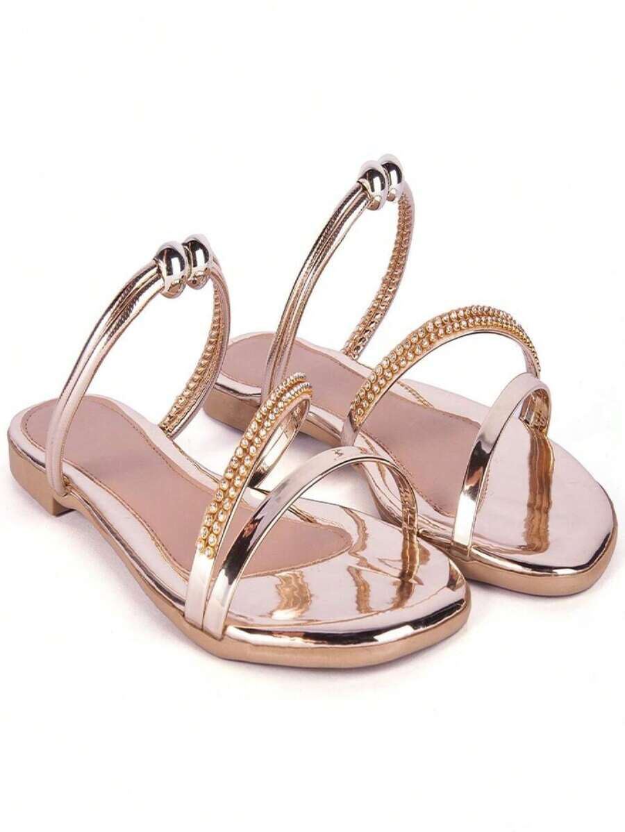 Women Flat Sandals - Vàng - Xem 1