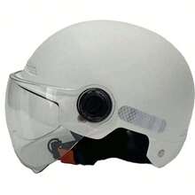 Cycling Helmet With Goggles, Road/Mountain Bike Helmet With Reflective Stickers - White - View 10
