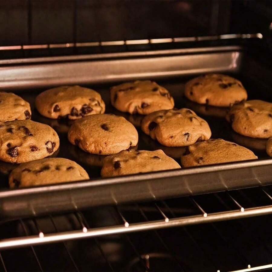 15 Inch Baking Sheet With Rack, Baking Pan Tray, Large NonStick Cookie