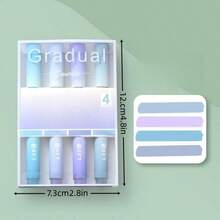 4pcs/Set Highlighter Pens Markers Fluorescent Pens Pastel Colors Stationery For Students - Highlighter Single Head - View 8