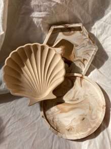 1 pieza de molde de silicona con forma de concha marina para manualidades de resina epoxi, fabricación de joyas, decoración del hogar y bandejas