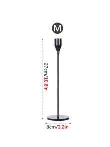 1pc Multi-Size Iron Circular Base Goblet Shaped Candlestick, Nordic Luxury Style Multi-Purpose Centerpiece For Dining Table, Suitable For Holiday, Anniversary, Birthday Party, Dinner Table Decor - Multicolor - View 9