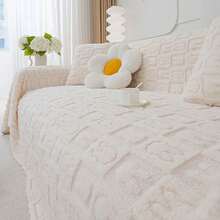 Plush Jacquard Cartoon Animal Pattern Sofa Blanket Coverlet Couch Cover Furniture Decorative Fabric, Pet Friendly