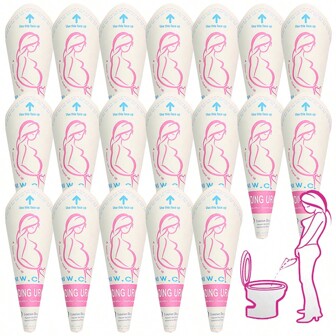 6-20 pezzi Imbuto monouso in carta per donne adatto per donne incinte, per urinare all'aperto, dispositivo per viaggi, campeggio, attività all'aperto