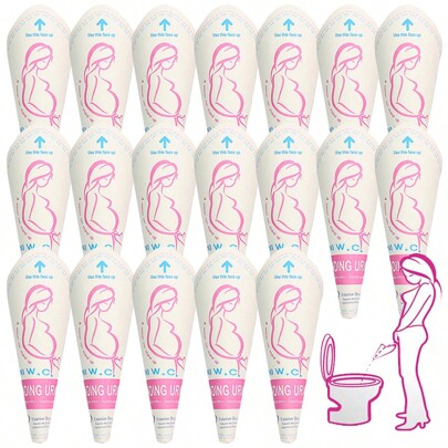 6-20 piezas Dispositivo de embudo desechable de papel para orinar para mujeres, adecuado para embarazadas, viajes al aire libre, campistas, actividades al aire libre