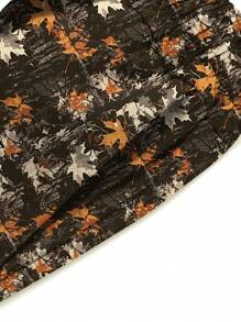 1pc Simplistic Teenage Boys' Casual Street Style Outdoor Full Maple Leaf Allover Print Pocketed Cargo Pants, Spring/Autumn - Orange - View 4