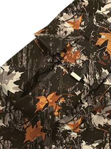 1pc Simplistic Teenage Boys' Casual Street Style Outdoor Full Maple Leaf Allover Print Pocketed Cargo Pants, Spring/Autumn - Orange - View 5