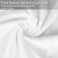 Juego de 6 Toallas de Baño de Lujo 100%,2 Toalla de Mano,2 Toalla,2 Toalla de Baño,Fuerte Absorción de Agua y Secado Rápido,para Hotel, Hogar,Gimnasio Color Azul - Blanco - Ver 4