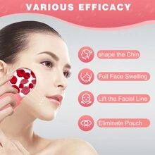 1pc Striped Facial Ice Roller - Pink - View 7