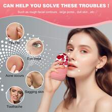 1pc Striped Facial Ice Roller - Pink - View 6