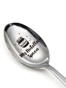 1pc Spoon Gift Lettering Halloween Gift For Friends Funny Spoon Coffee Spoon Ice Cream Spoon Tableware. - Multicolor - View 13