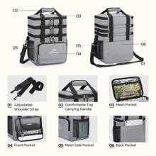 Maelstrom Insulated 19L Lunch Bag Women/Men, Lunch Box For Men,Leakproof Lunch Cooler Bag, Lunch Tote Bag - Màu Xám nhạt - Xem 4