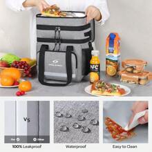 Maelstrom Insulated 19L Lunch Bag Women/Men, Lunch Box For Men,Leakproof Lunch Cooler Bag, Lunch Tote Bag - Màu Xám nhạt - Xem 7