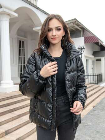 CRISSREXO Warm Jackets For Women,Women Puffer Jacket With Hood,Lightweight Puffer Jacket Women,Packable Down Jacket Women,Women Winter Coats