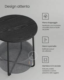 VASAGLE Sofa Tables - Dark Grey - View 5