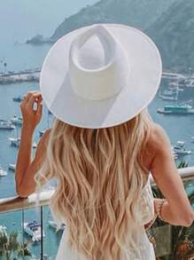 1 pezzo Cappello piatto alla moda retrò elegante carino casual da festa bohémien di colore solido per le donne, cappello in feltro di lana per autunno e inverno, adatto per uscite, feste e look da strada