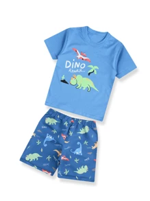 Kit 3 Tactel Summer Children's Set 1 To 8 Boy's Warmth Clothing - 藍色 - 查看 9