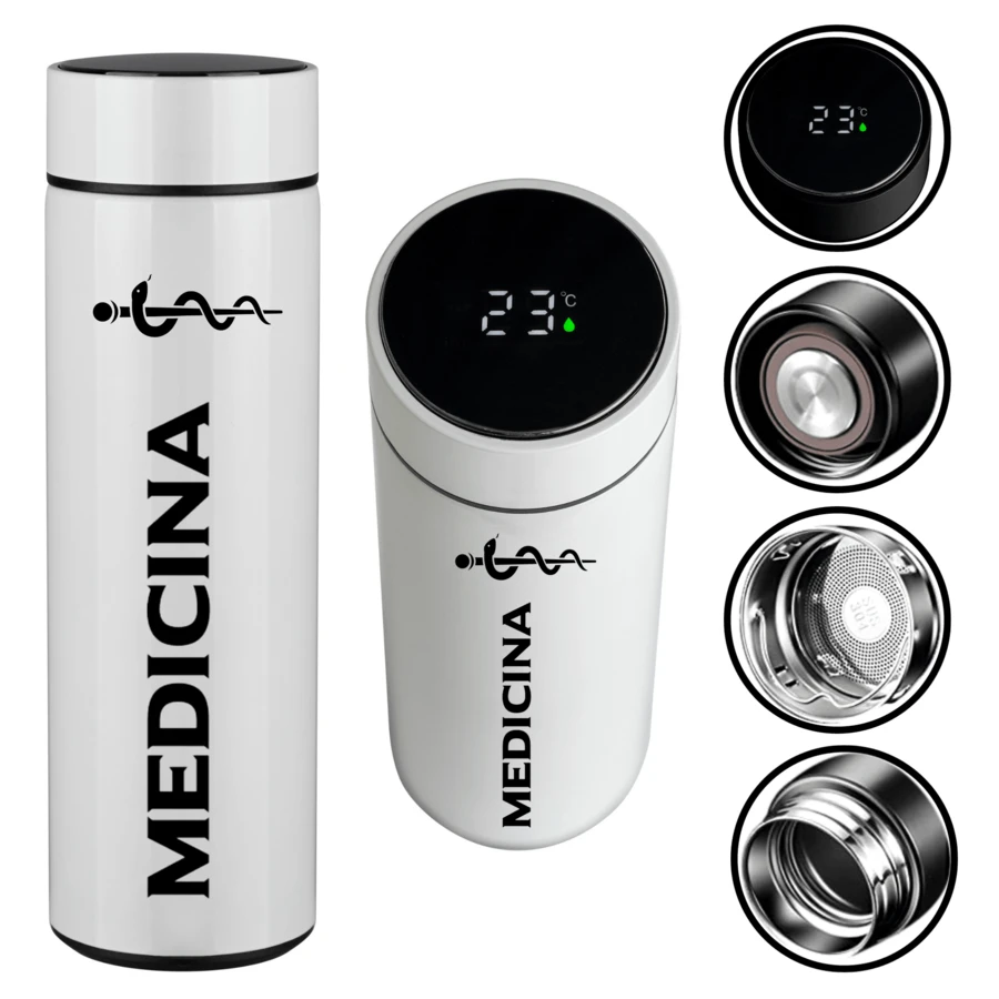 Digital  Flask Medical Professions Course Personalized Medicine 500 Ml - White - View 1