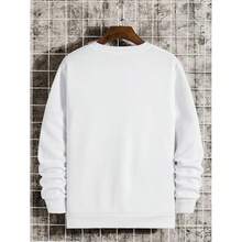 Vintage Women's Ox Head Round Neck Sweatshirt Winter Fashion - trắng - Xem 2