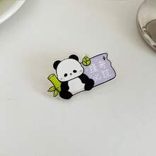1pc Cute Panda Cartoon Acrylic Brooch Pin Badge - Multicolor - View 9