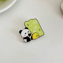 1pc Cute Panda Cartoon Acrylic Brooch Pin Badge - Multicolor - View 3
