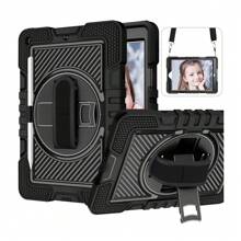 Etui ochronne na tablet Apple Silicone + PC 3 w 1 z uchwytem obrotowym 360°, paskiem na rękę, paskiem na ramię, wytrzymałą, antypoślizgową osłoną ochronną tabletu