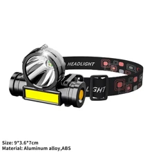 2 PCS Head Torch USB Rechargeable Super Bright LED COB Headlamp Flashlight UK - White Light - View 3