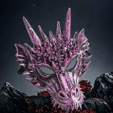 Men's Scary Dragon Mask - Perfect For Halloween, Costume Parties, And Masquerades - Realistic Design That Wows Everyone - Multicolor - View 9