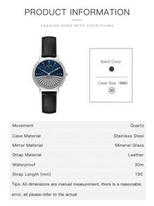 Guess Đồng hồ thạch anh tròn cho nữ, Đồng hồ đeo tay dây da đen cho nữ, Đồng hồ dành cho doanh nhân và thường ngày, Quà tặng Valentine sang trọng thanh lịch GW0377L1 - Bạc - Xem 6