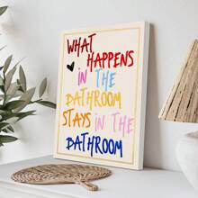 1PC Trang trí tường phòng tắm Funky Preppy, Poster phòng tắm tối đa, Trang trí nhà Funky, Tranh in tường nhiều màu, Poster phòng tắm vui nhộn, Tranh in Funky, Poster trang trí tường, Trang trí vải canvas tường, Quà tặng lý tưởng cho hành lang, phòng ngủ, phòng khách, Nghệ thuật treo tường - Nhiều màu - Xem 8