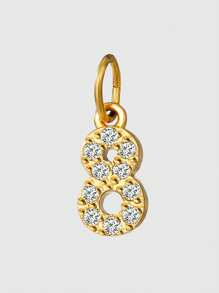 Diamday 1 件钻石字母吊坠 女士 DIY 项链手链珠宝制作周年纪念礼物 - 金色 - 查看 34