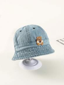 1pc Spring & Autumn Unisex Baby Bucket Hat, Simple & Fashionable Infant Cap - 1PC - View 5