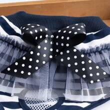 Cute Cartoon Pet Physiological Panties With Lace Trim & Bow, Multifunctional Dog Menstrual Hygiene Pants, Small Size