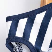 Cute Cartoon Pet Physiological Panties With Lace Trim & Bow, Multifunctional Dog Menstrual Hygiene Pants, Small Size