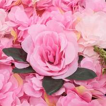 CNCEST 12 Pack Artificial Flower Wall Panels 24" X 16" Flower Wall Panel Wall Backdrop Faux Hydrangea Rose Flower Backdrop Panels For Flower Wall Decor Wedding Party Event Decoration Party Favors Room Decor Bride - Pink - View 11