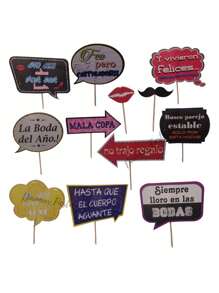 Letrero Para Selfie Boda Fiesta Decoracion Photo Selfie Fotos Bodas Novios - Multicolor - Ver 1