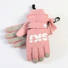 1 Paar Damen Winter Ski Handschuhe, hochwertige professionelle wasserdichte Touchscreen dicke thermische warme Outdoor Eis Schnee Radfahren Skifahren, Snowboarding Handschuhe, Winterhandschuhe, Handwärmer, Schneehandschuhe