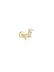EleRunis 1PC 925 Sterling Zilver Trendy Marquise Studs, Kraakbeen Oorbellen Plat Kraakbeen Helix Piercing Sieraden Voor Dames Dagelijks gebruik Bruiloft Feest Verloving Vuosipäivä Valentijnsdag