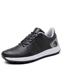 Spikeless Golf Shoes Men Waterproof Golf Shoes Comfortable Breathable Golf Footwear Mens Golf Sneakers Golf Walking Shoes - màu đen - Xem 3