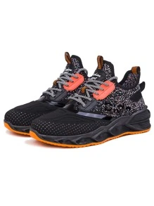 Tenis Hombre de Moda Sneakers Running , Zapatos Caballero Casuales , Hombre Transpirable Moda Sneakers Urban Tenis , Fitness , Zapatos Casual Hombre , Casual-Zapatos Deportivos Tenis Hombre Casuales de Moda Fashion Zapato Casual Hombre-Zapatilla Deportiva Transpirable Running Comoda - negro naranja - Ver 1