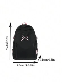 Dedoo Portable Feature Backpack With Cartoon Bag Charm School Bag For Graduate Students, Teen Girls, Freshmen, Sophomores, Juniors And Seniors In College, College And High School, Perfect For Outdoor Travel And Back To School, Backpacks For High School, Back To School Supplies - 黑色 - 查看 6