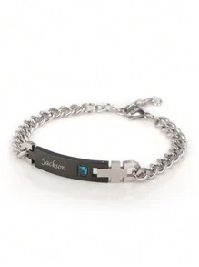 Customized Minimalist Fashion English Name Couple Bracelet, Gift For Valentine's Day, Mother's Day, Father's Day, Birthday, Anniversary, Friends, Graduation, Christmas, Family