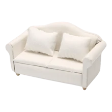 Mini canapea pentru casă de păpuși la scară 1:12 - ideală pentru joacă imaginativă și pentru decorarea casei de păpuși, decorarea camerei
