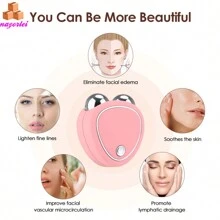 Masajeador Facial de microcorriente EMS, rodillo de estiramiento de la piel, rejuvenecimiento de la piel, eliminación de arrugas, Gel ultrasónico, belleza de la piel, SE ENVIA COLORES AL AZAR YA SEA ROSA O BLANCO - Multicolor - Ver 9