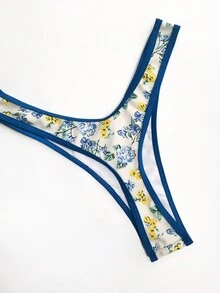 Women's Floral Print Cute Bikini Swimsuit Set, Summer Beach