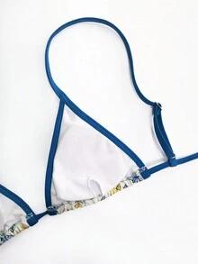 Women's Floral Print Cute Bikini Swimsuit Set, Summer Beach